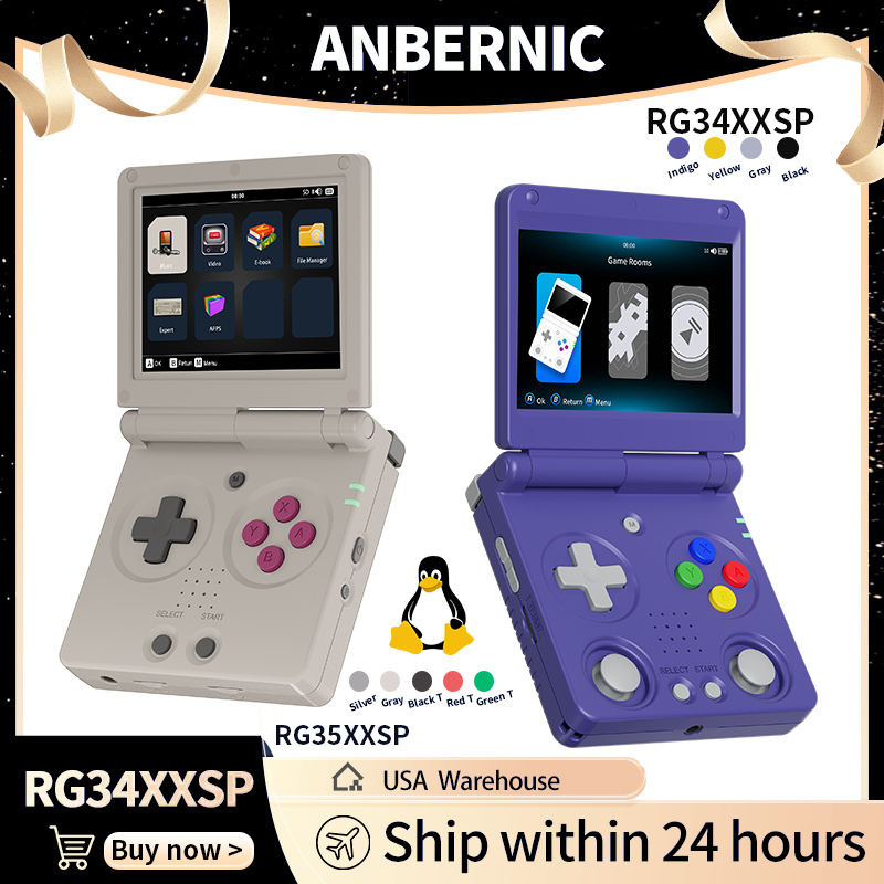 Retro Gaming Os - Anbernic RG34XXSP RG35XXSP Konsola Przenośna z