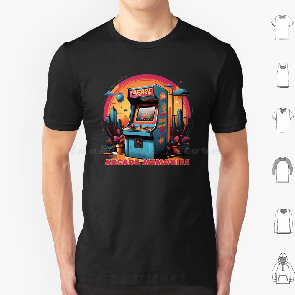 Retro Gaming Gamestop - Arcade Memories - Koszulka Arcade Bawełniana
