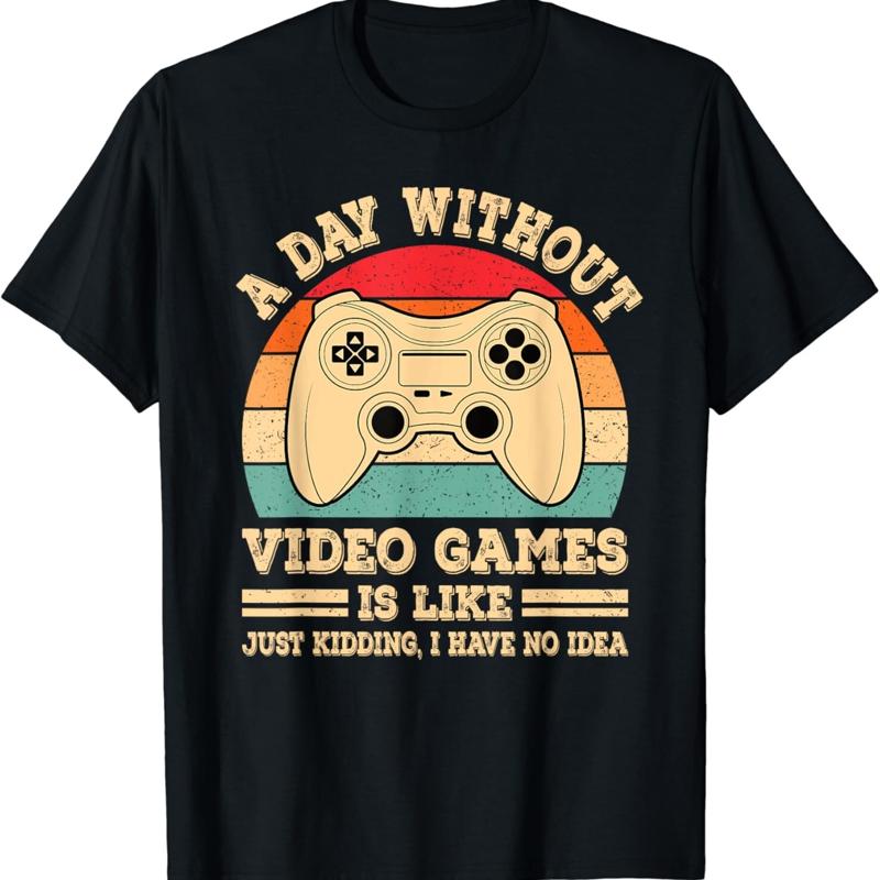 Retro Gaming Gamestop - Dzień Bez Gier Wideo Zabawna Koszulka