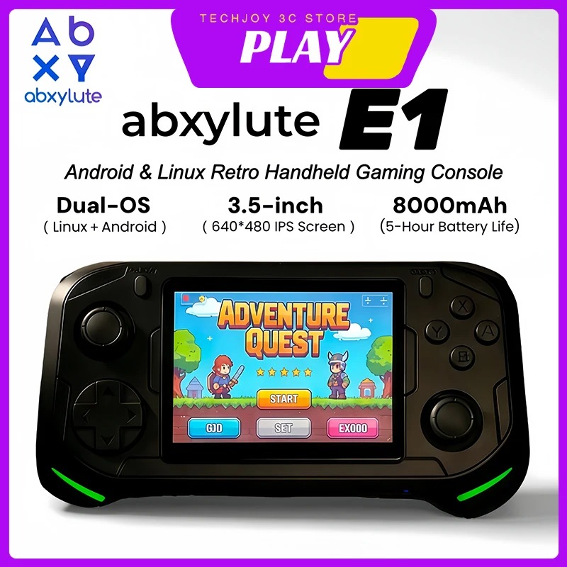 Abxylute E1 Przenośna Konsola  – Retro Gaming Os Linux recenzja i cena